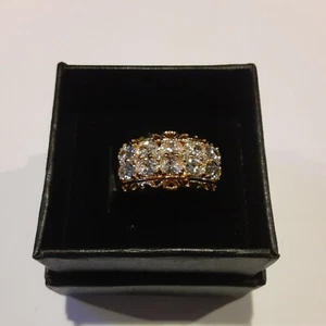 Size 6 Vermeil YG Over Sterling Ring Made With Zirconia From Swarovski (347) - Picture 1 of 10