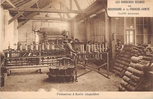 CPA 21 DIJON LES CORDERIES REUNIES POLISSEUSE A FICELLE CHAPELIERE (cpa rare - Picture 1 of 1