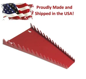 Red Wrench Organizer Storage Rack Tray Sorter Toolbox 16 Wrench Holder JSP Brand - Picture 1 of 9