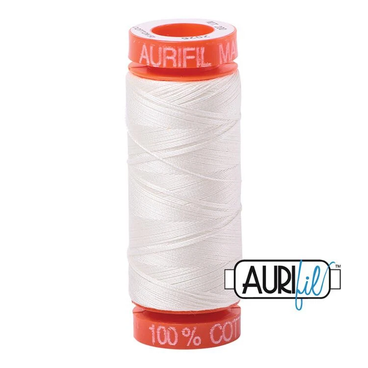 Aurifil Cotton Mako Thread 50wt 200m BMK50 2026 Small Spool Chalk - Image 1 of 1