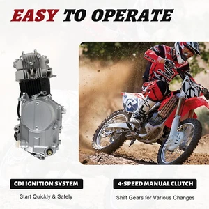 Motocicleta 125CC Pitbike Cross 4 velocidades motor 4 tiempos f??r HONDA CRF50 XR70 Z50 - Imagen 1 de 13