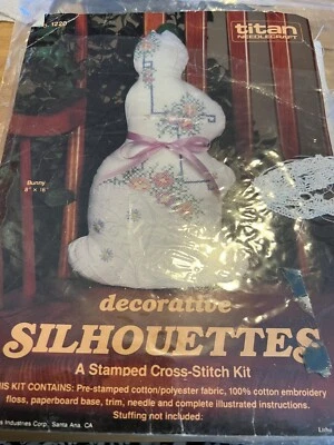 Titan Needlepoint Decorative Silhouettes Stamped Cross Stitch Kit - Image 1 of 4