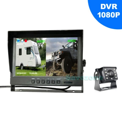 9" IPS HD DVR Rear View Monitor + AHD 1080P 8LED IR Reversing Camera Kit 15m - Image 1 of 4