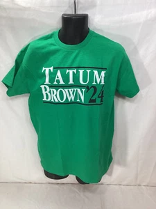 NEW Tatum / Brown 2024 T Shirt Size Large Celtics Political Style FREESHIP - Picture 1 of 3