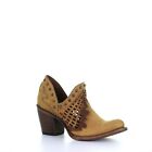 Circle G by Corral Ladies Cut Out & Studs Yellow Ankle Booties Q7006