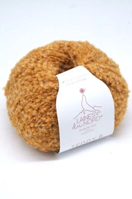 Boucle yarn Teddy yarn Laines du Nord Teddy B, Alpaca wool knitting yarn, 50 g - Image 1 of 4