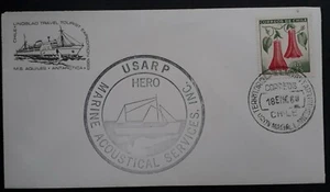 SCARCE 1969 Chile Antarctic Tourist Expedition M.S. Aquiles Cover ties 15c stamp - Picture 1 of 2