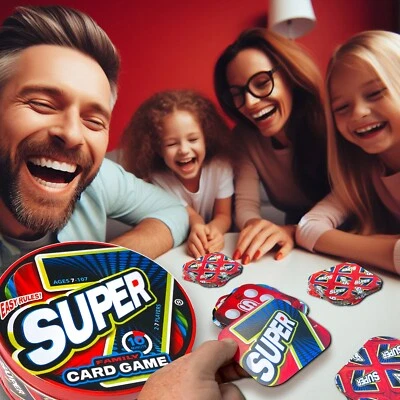 New! Super 7 Family Card Game in High Quality Tin Container - Image 1 of 4