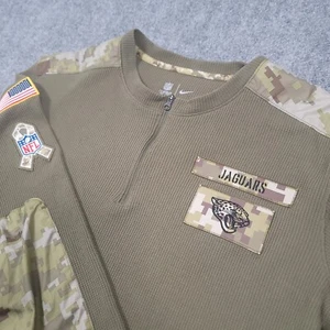 Nike Shirt Mens M Camo Salute to Service Jacksonville Jaguars Thermal 1/4 Zip - Picture 1 of 11