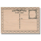 Postcard Back RUBBER STAMP, Post Card To, Card, Postage Stamp 4 x 5 Card Making