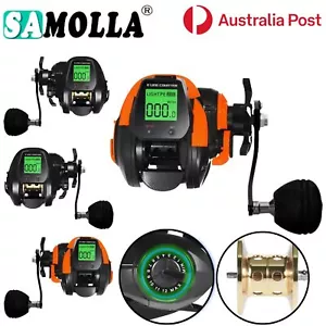 SAMOLLA Fishing Baitcasting Bite Alarm With Gear Ratio High Speed 7.2:1 10Kg LCD - Picture 1 of 28