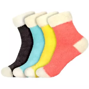 Calcetines de puño difusos con plumas para mujer - surtido 4C - 4prs - Imagen 1 de 9