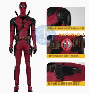 Deadpool 3 Halloween Cosplay Jumpsuit Costume Wade Wilson Accessories Suit Lot - Picture 1 of 29