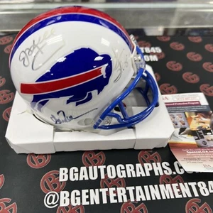Jim Kelly Thurman Thomas & Andre Reed Buffalo Bills Proline Mini Helmet JSA COA - Picture 1 of 6
