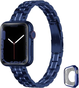 Metal Band Compatible with Apple Watch Band 46Mm 45Mm 44Mm 42Mm 41Mm 40Mm 38Mm f - Picture 1 of 7