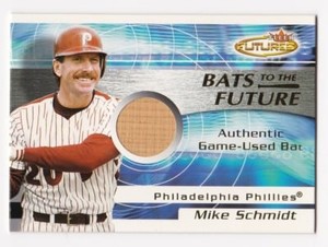 MIKE SCHMIDT 2001 Fleer Futures Bats To The Future Game-Used Bat HOF NM - MT 