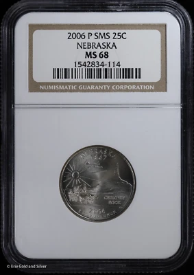 2006-P 25C Nebraska State Quarter NGC MS 68 - Image 1 of 4