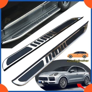 Running Boards Side Steps Nerf Bar Fits for Porsche Cayenne 2018+ 2021 2022 2023 - Foto 1 di 6