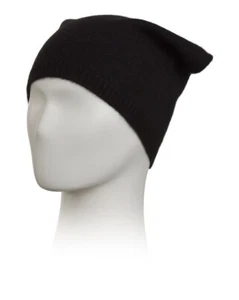 NWT TAHARI 100% Cashmere Slouchy Beanie Black One size - Picture 1 of 6