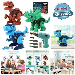Dinosaur Toys Take Apart STEM Kit 3-Pack with Electric Drill Gift for Kids - Picture 1 of 8