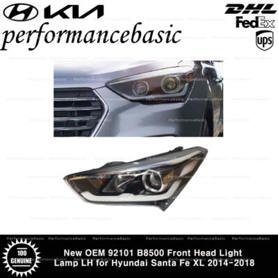 Nuevo OEM 92101 B8500 luz delantera lámpara izquierda para Hyundai Santa Fe XL 2014-2018 Foto 1 de 4