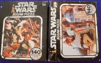 2 puzzles completos 1977 Star Wars 140 piezas. Compactador de basura y Luke Meets R2D2 Foto 1 de 4