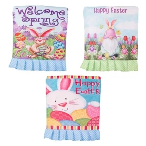 Chair Slipcovers for Easter Decorations Gnome Rabbit Dining Room Seat Covers - Picture 1 of 9