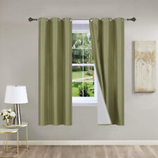 Exclusive Fabric Blackout Faux silk Heavy Texture Home Window Set with Grommets