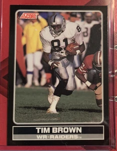 1990 Score Young Superstars Football Card #10 Tim Brown - Picture 1 of 2