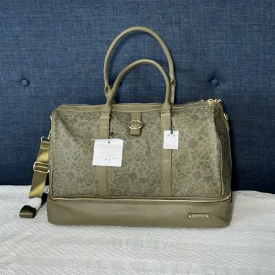 Ellen Tracy цветочный выбитый веганский кожаный вещевой мешок, верхняя ручка, плечевой ремень новый с Ярлыками - Изображение 1 из 4