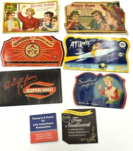 8 Vintage Sewing Needle Books LOT ~ Advertising Sears, Super Valu, Insurance - Picture 1 of 9