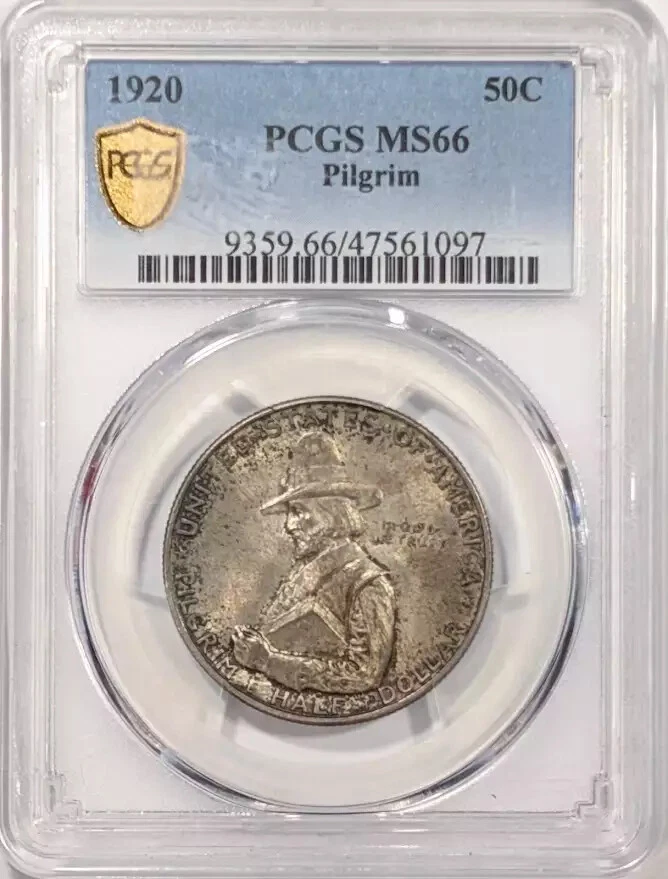 1920 P Pilgrim Commemorative Half Dollar PCGS MS-66 - Image 1 of 3