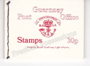 GUERNSEY POSTAGE STAMP BOOKLET 1973 SB12 30p NORTH REGIMENT LIGHT INFANTRY - Picture 1 of 1
