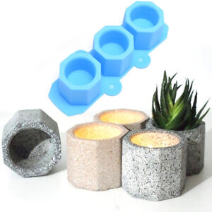 Geometric Silicone Pot Mold Clay Concrete Succulent Flower Cement Pot Cup MoZZIT