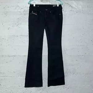 Diesel Jeans Louvely Blue Stretch Boot Denim Jeans Womens Size 27 X 32 Dark Wash - Picture 1 of 10