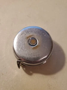 Vintage The Lufkin Rule Co Tape Measure Saginaw MI USA Chromium Plated CRESCENT - Picture 1 of 2
