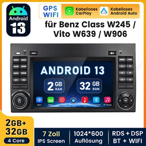 DAB+ Carplay Autoradio Für Mercedes-Benz A/B Klasse/Vito W169 W639 W245 Navi SWC - Bild 1 von 11