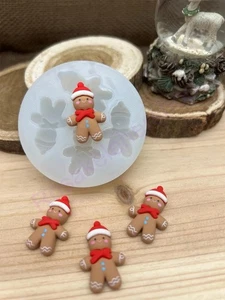 Weihnachten kleiner Lebkuchenmann Handarbeit Silikonform zum Basteln - Bild 1 von 8