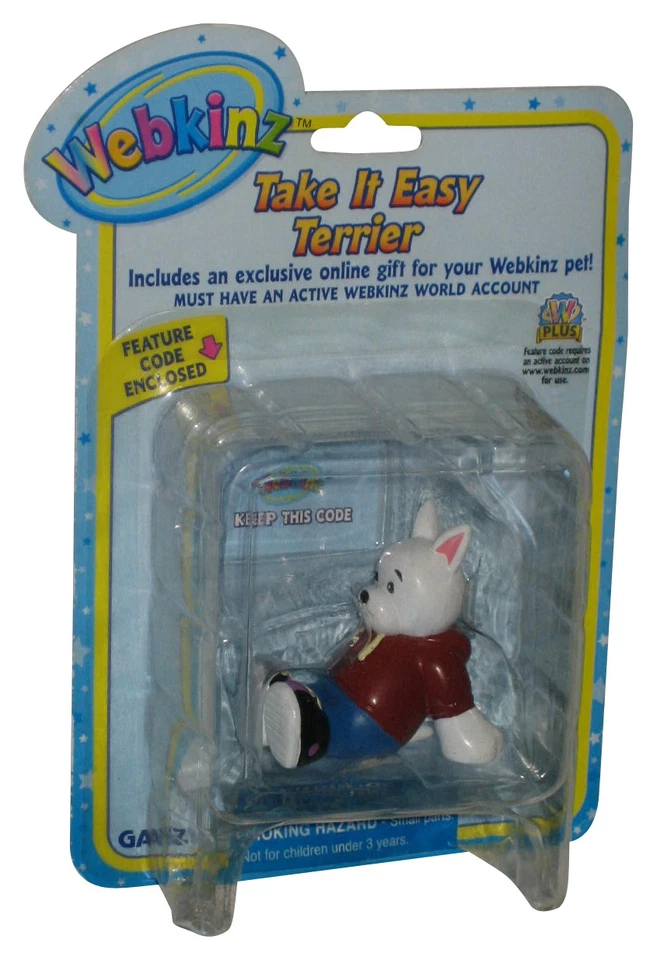 Minifigura de Navidad de 2 pulgadas Webkinz Take It easy Terrir Dog Ganz Foto 1 de 1