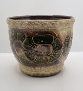 Vintage Scheurich Keramik Planter West Germany Large Plant Pot 887-17 Sunflower - Picture 1 of 11