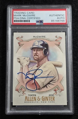 2021 MARK MCGWIRE Firmado Topps Allen & Ginter Card-ST. LOUIS CARDINALS-PSA Foto 1 de 4