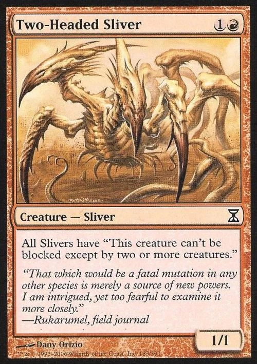 Two-Headed Sliver - Light Play MTG Time Spiral - Image 1 of 1