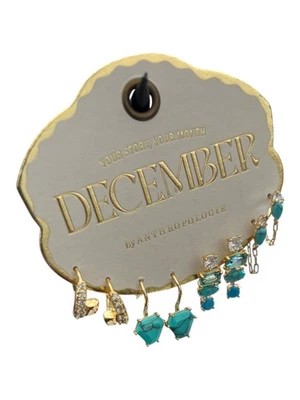 Pendientes Anthropologie Piedra Natal Diciembre Nuevos con Etiquetas Foto 1 de 3