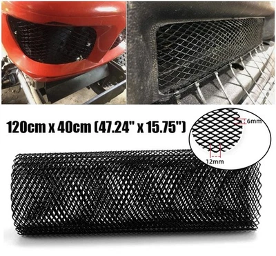 Black 47"x15" Car Grill Mesh Auto Grille Insert Bumper 6x12mm Rhombic Hole Grids - Image 1 of 4