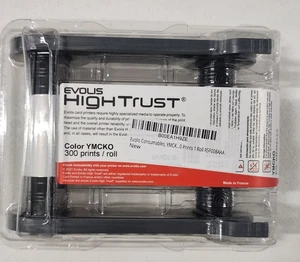 NEW Evolis High Trust R5F008Color Ribbon YMCKO - 300 Prints - Afbeelding 1 van 3