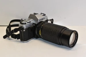 Minolta X-370 35mm SLR Film Camera With Osawa MC 1:4.5 80-205mm Macro Lens - Picture 1 of 11