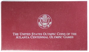 1996 P Atlanta Centennial Olympic Games Silver Dollar w/ OGP - Picture 1 of 4