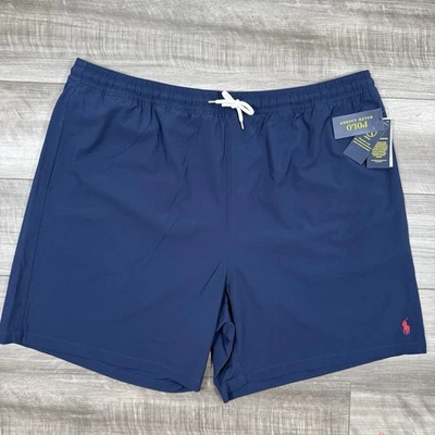 Polo Ralph Lauren Mens Big & Tall 7” Traveler Classic Swim Trunks Navy 2XLT NWT - Image 1 of 4