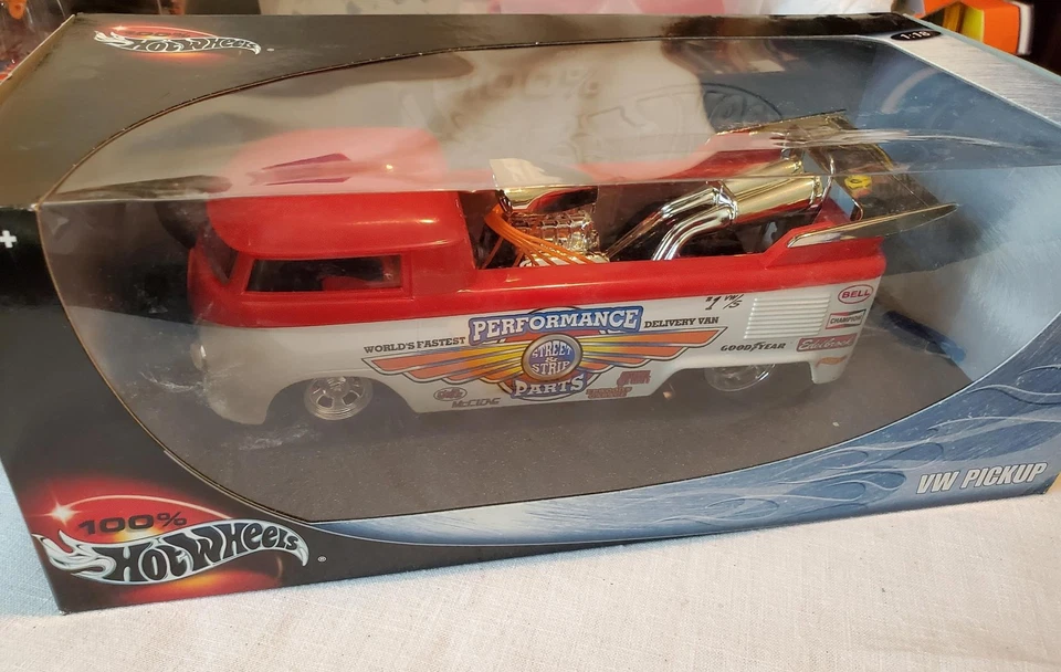2002 Hot Wheels VW Pickup Truck Drag Bus 100 1/18 Scale