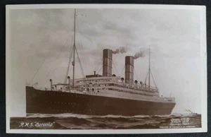 Cunard RMS Caronia (1) C.W.Hunt & Co Old Steam Ship Postcard - Picture 1 of 2